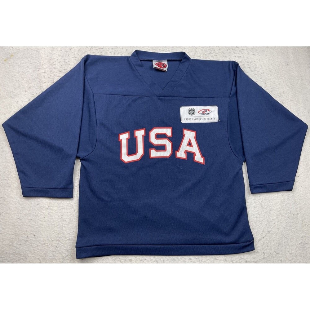 Vintage Youth Large United States National Team USA Hockey K1 Olympics Jersey